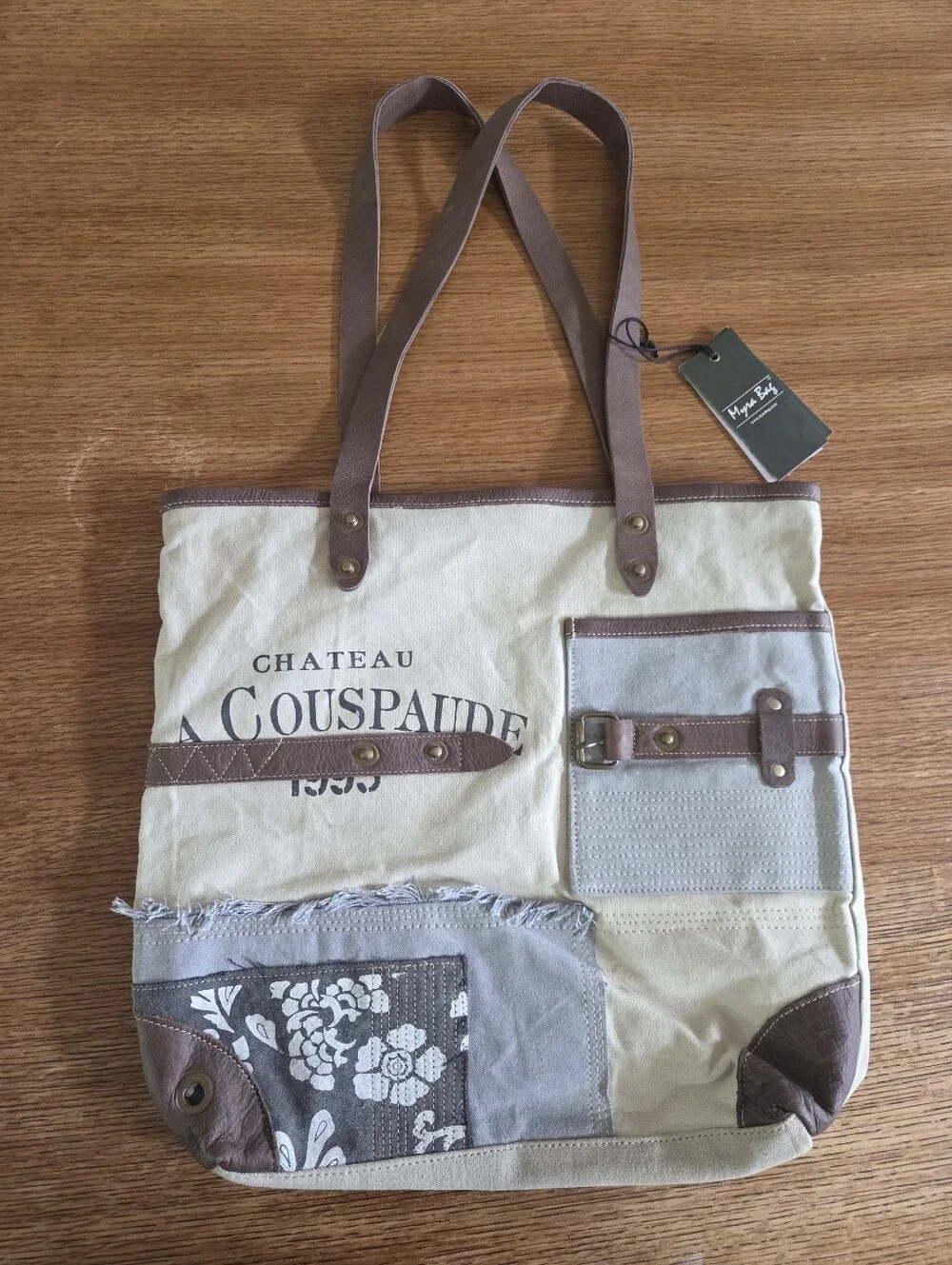 NWT Myra Bag French Countryside Patchwork Canvas Tote